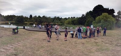 Panorama of the match in progress, August 2018