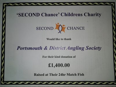 Presenting the cheque to Second Chance
